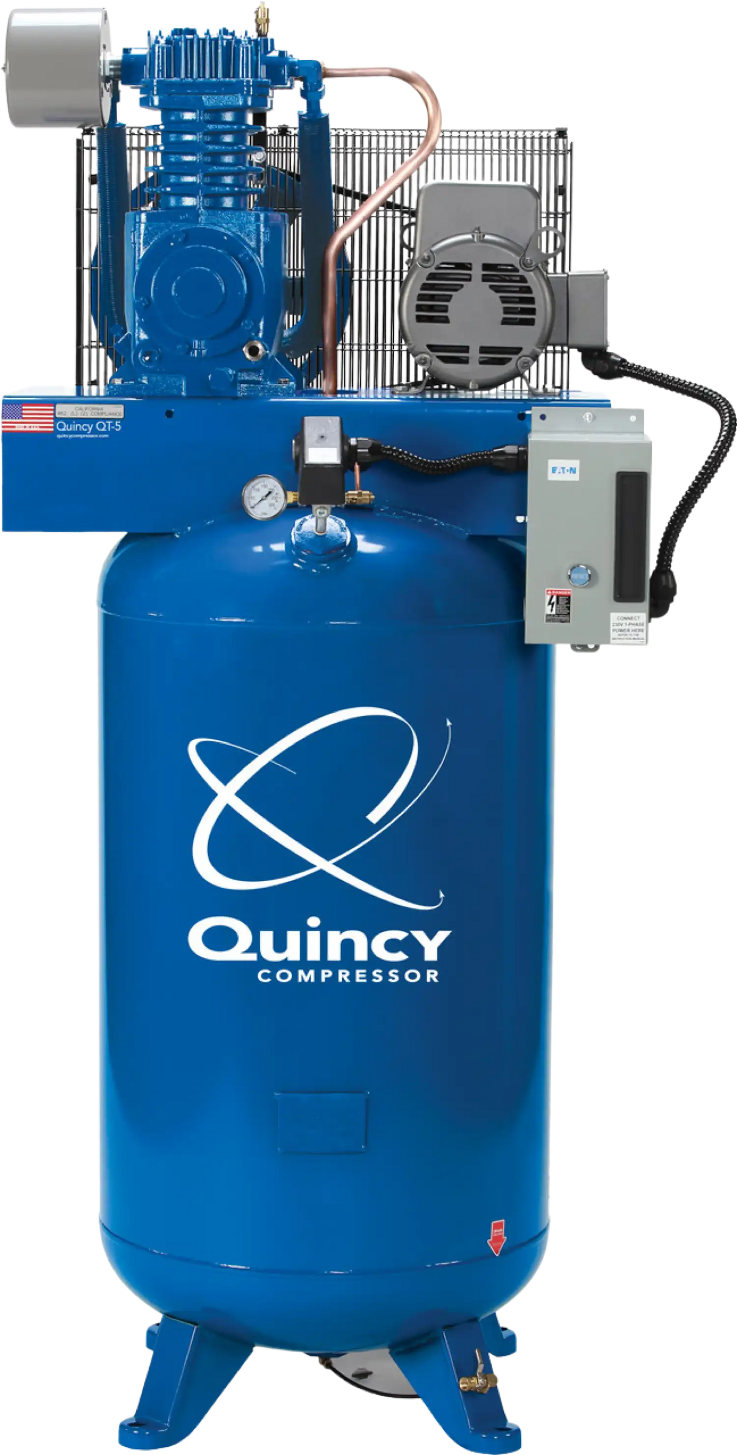 Quincy QT-5 Pro Air Compressor 5 HP 80 Gallon Two Stage Single Phase 230V New - 2020040701