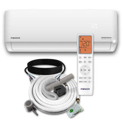 Pioneer Multi Zone 18,000 BTU Quantum Ultra Wall-Mounted Indoor Section Ductless Mini-Split Wi-Fi Inverter++ Air Conditioner Heat Pump 230V - WT018GLSI24HLG-10S