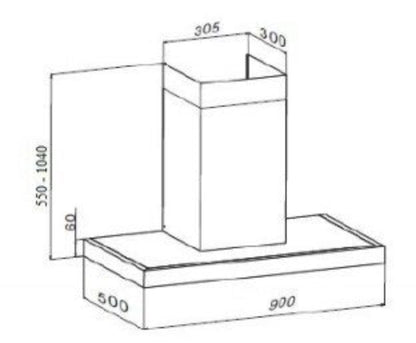 Kleenmaid 90cm Wall Mounted Canopy Rangehood - RHSCK91