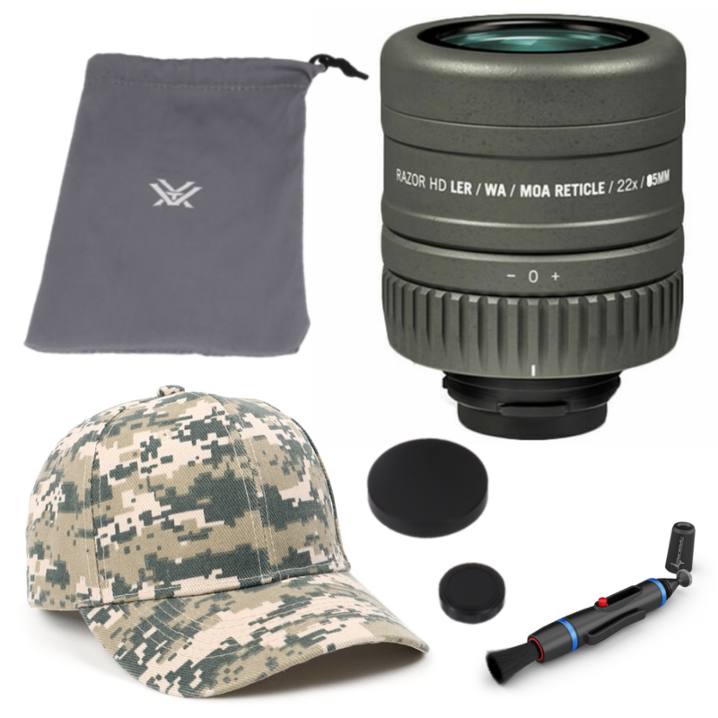 Vortex Optics Razor HD Reticle Eyepiece Ranging MRAD with Free Hat and Lens Cleaning Pen Bundle