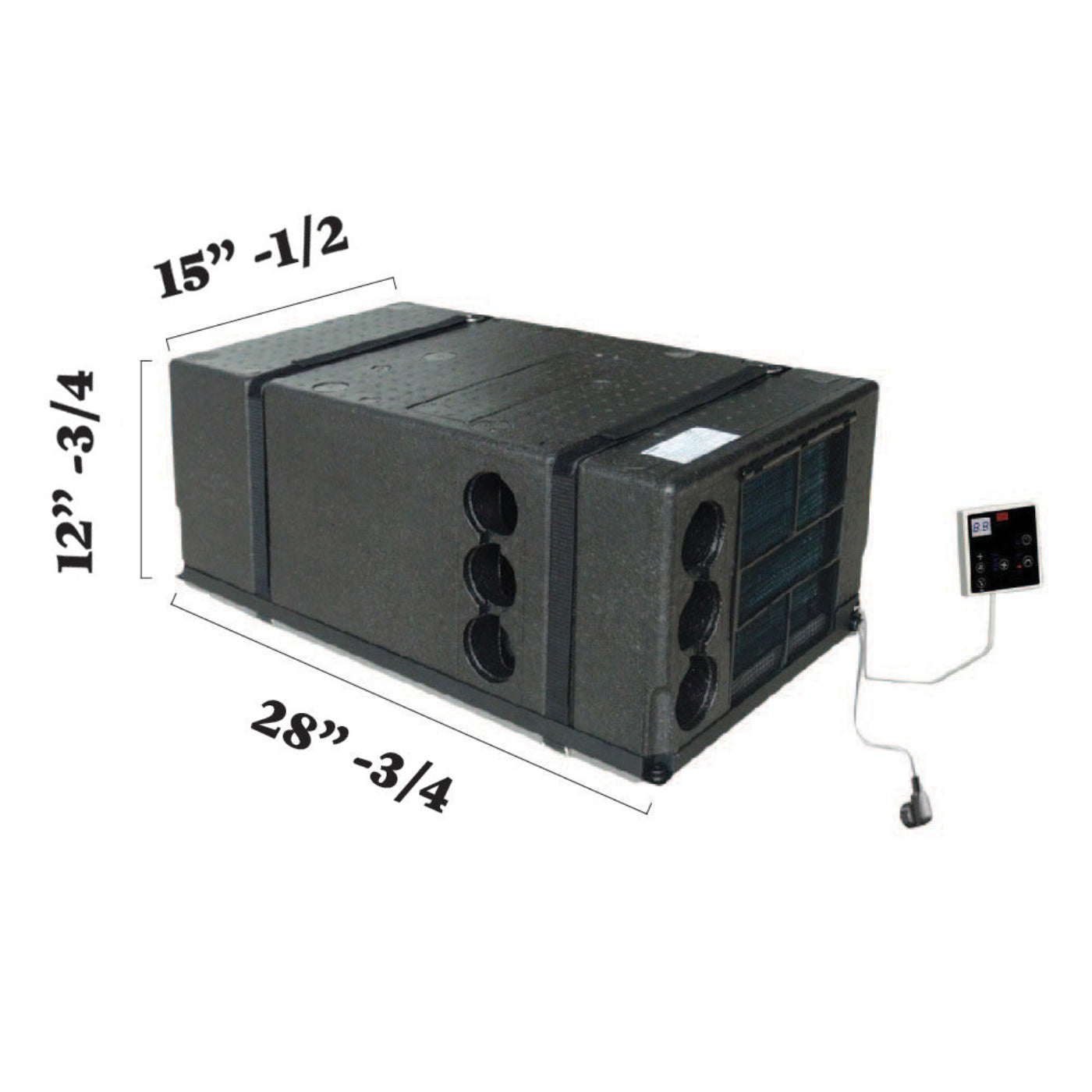 Pioneer 10,000 BTU 115V Under-Bench RV Inverter Packaged Heat Pump Air Conditioner - PYR009AZUDCIPD