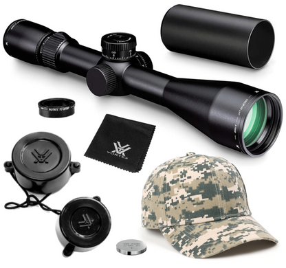 Vortex Optics Razor HD LHT 3-15x50  BDC (MRAD) Reticle 30mm Tube Riflescope with Mount and Hat Bundle - SFP G4i
