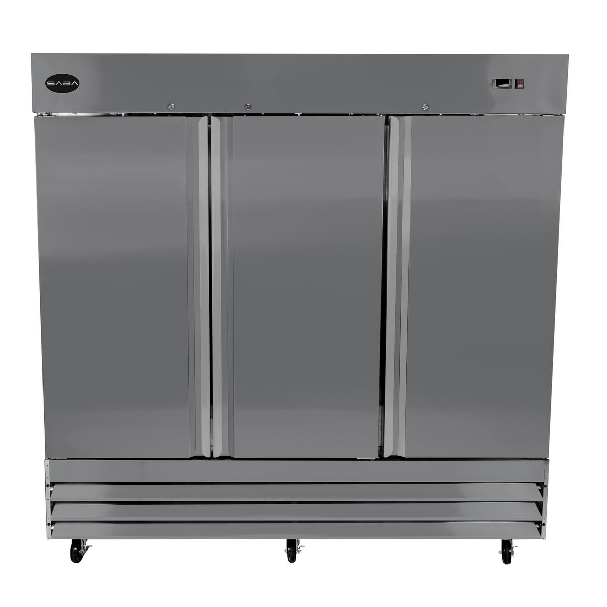 SABA   Three Door Commercial Reach-In Stainless Steel Cooler - S-72R