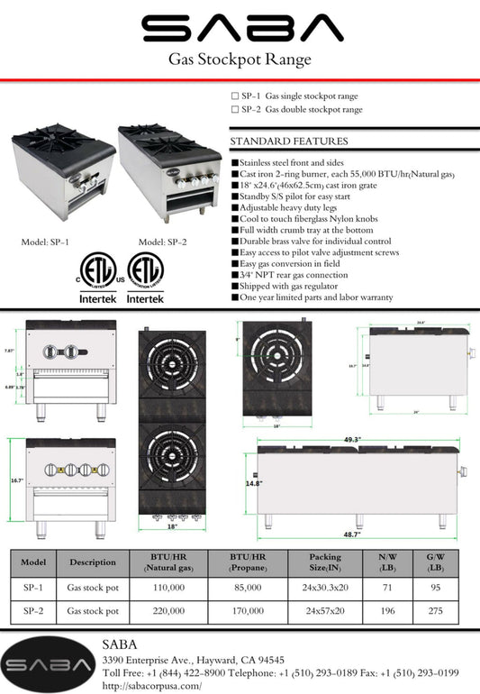 SABA  Commercial Stock Pot - SP-2