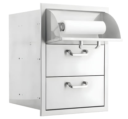 PCM 260 Series 16" Triple Drawer w/ Paper Towel Holder -  BBQ-260-DRW3-PTH