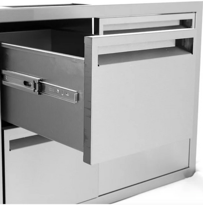 Pacific Coast Manufacturing350 Series 42" Door/Double Drawer w/ Trash Roll-Out Combo - BBQ-350-DDC-42TR