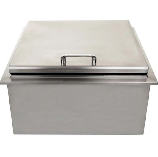 Pacific Coast Manufacturing 260 Series 18" Drop-In Ice Bin Cooler w/ Condiment Tray - BBQ-260-18DI