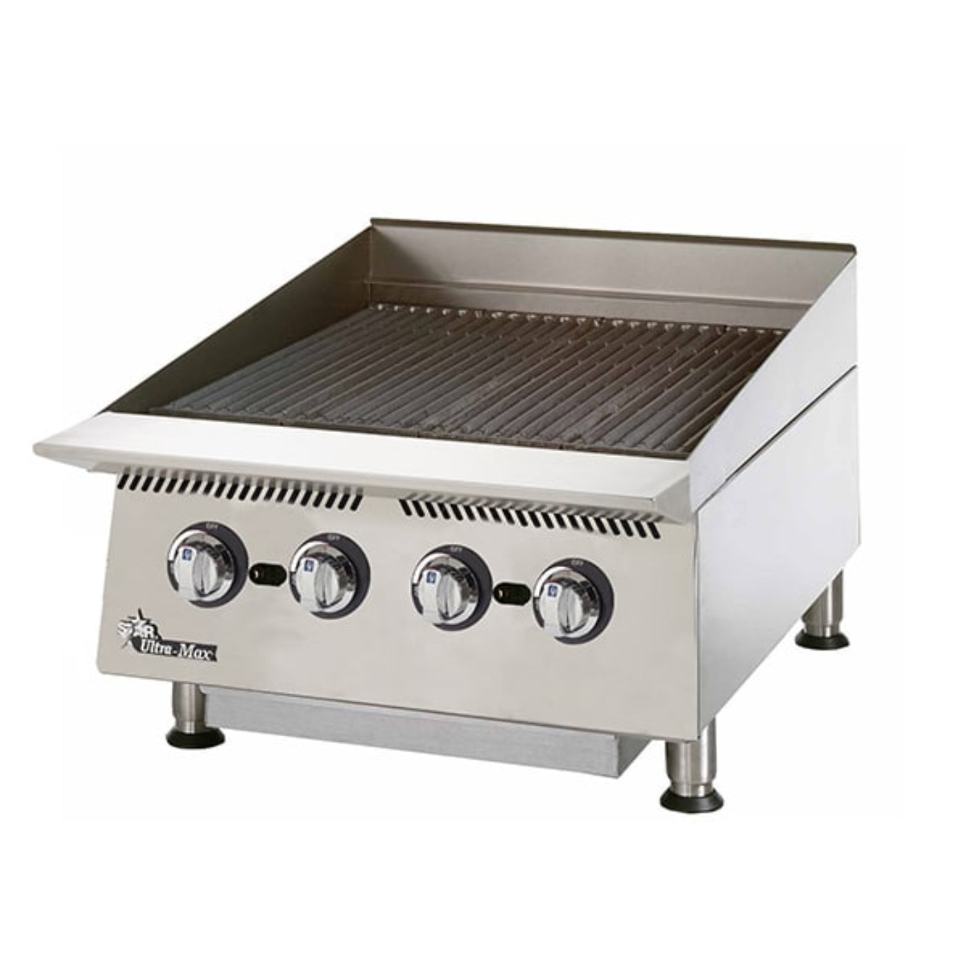 Star 8H-8024CBB 24" 80,000 BTU Natural Gas Ultra-Max® Gas Charbroilers - 8H-8024CBB
