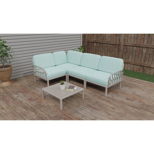 Strata Furniture Dahlia Patio Corner Loveseat and Table  - ODAXLETGM