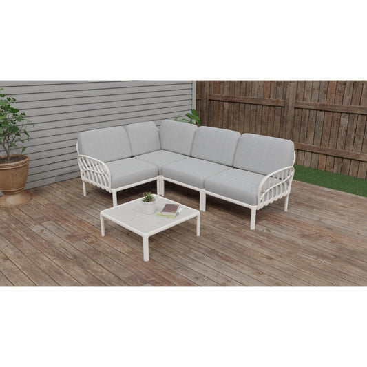 Strata Furniture Dahlia Patio Corner Loveseat and Table  - ODAXLETWG