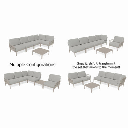 Strata Furniture Dahlia Patio Corner Sofa and Table  - ODAXSETGG
