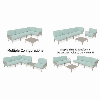 Strata Furniture Dahlia Patio Corner Sofa and Table -  ODAXSETGM