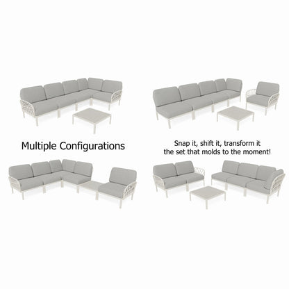 Strata Furniture Dahlia Patio Corner Sofa and Table  - ODAXSETWG