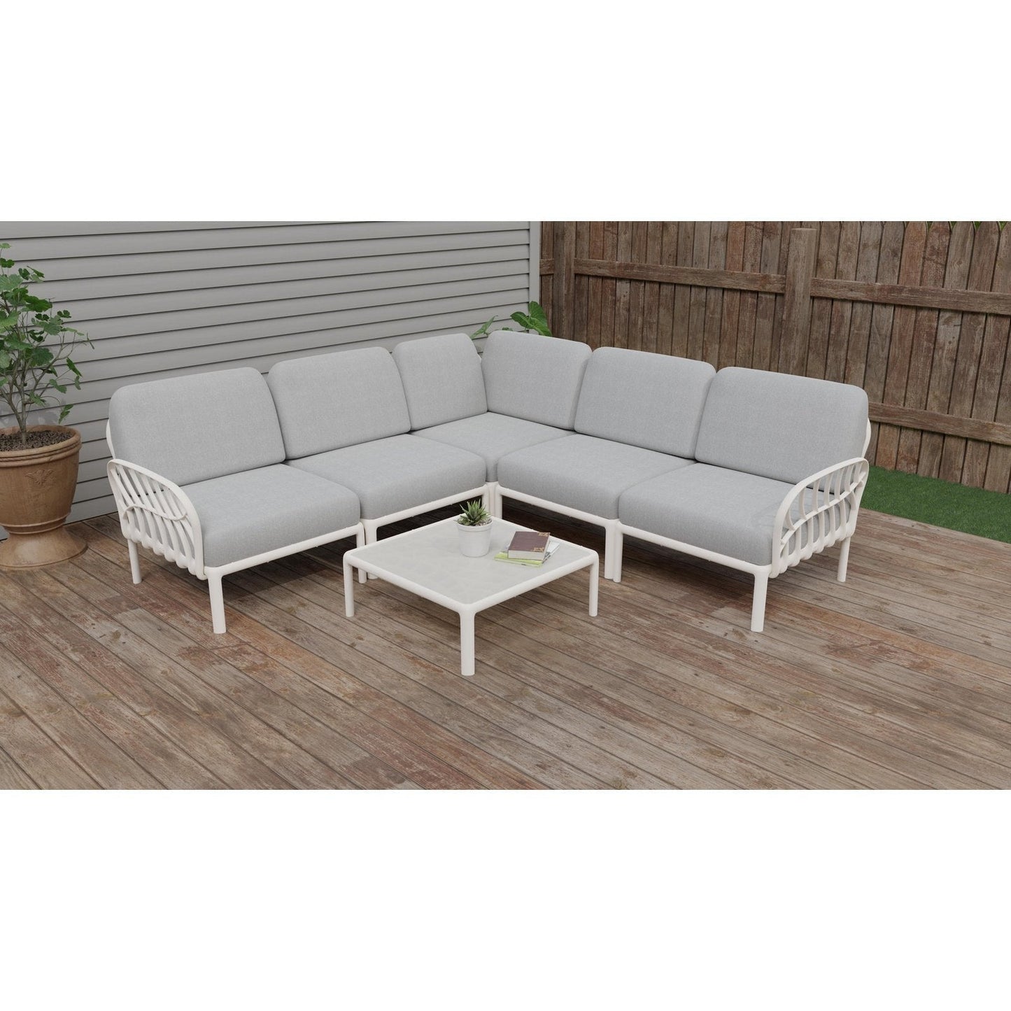 Strata Furniture Dahlia Patio Corner Sofa and Table  - ODAXSETWG