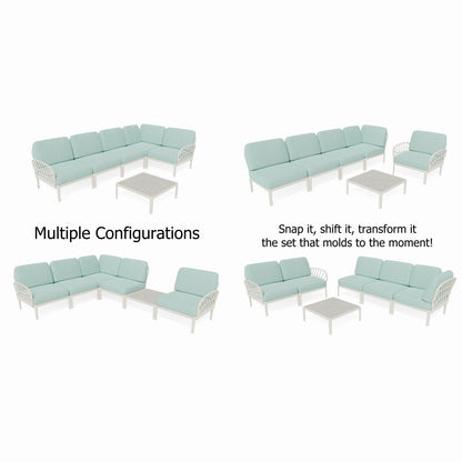 Strata Furniture Dahlia Patio Corner Sofa and Table  - ODAXSETWM