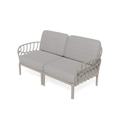 Strata Furniture Dahlia Patio Loveseat Gray  - ODALGG