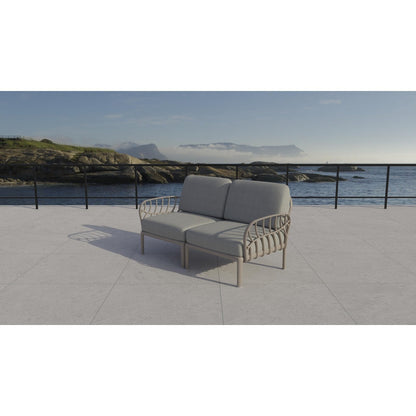 Strata Furniture Dahlia Patio Loveseat Gray  - ODALGG