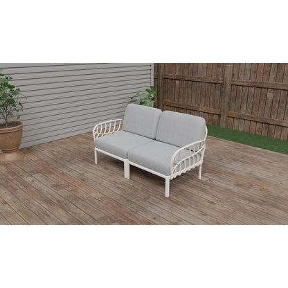 Strata Furniture Dahlia Patio Loveseat White -  ODALWG