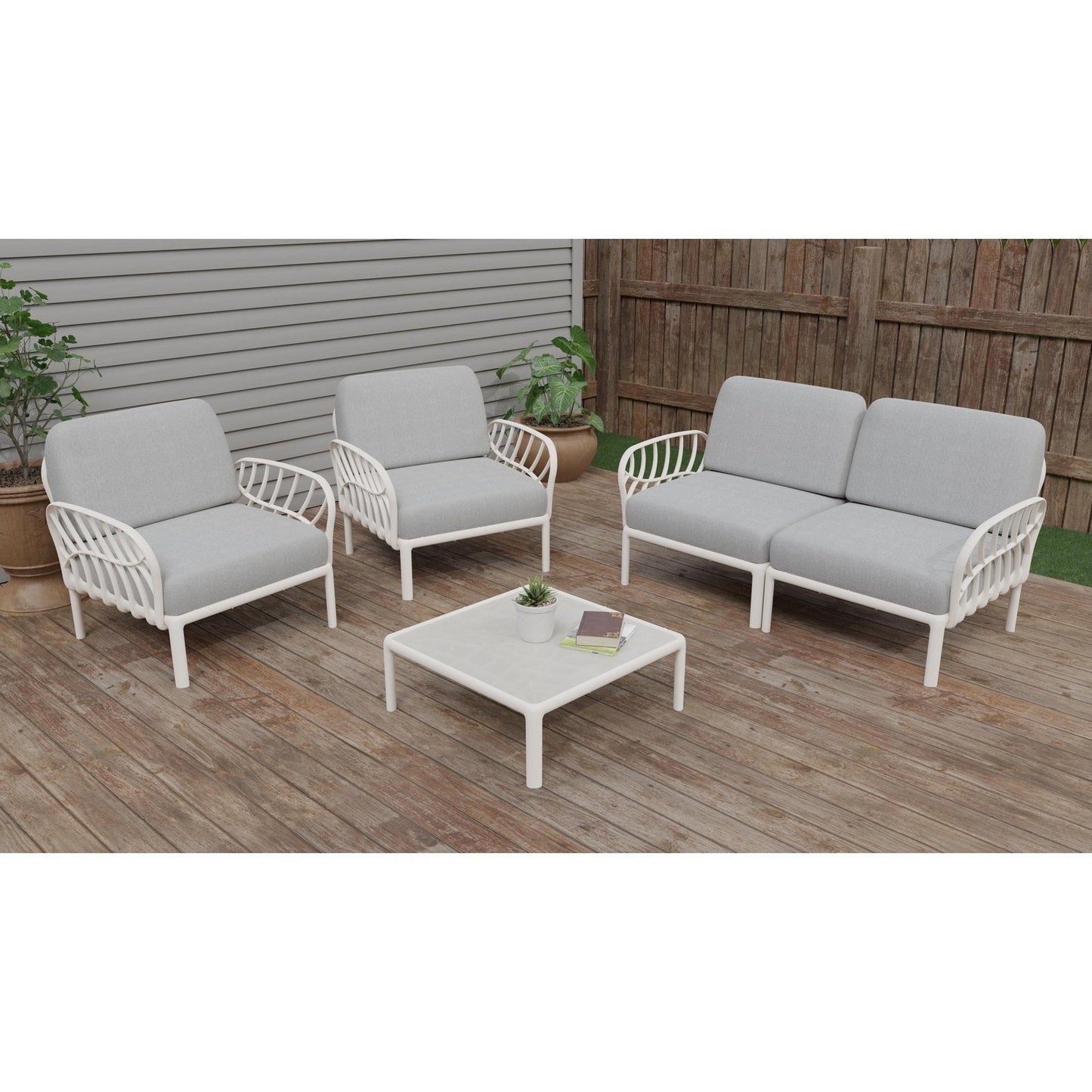 Strata Furniture Dahlia Patio Loveseat and Chair Group  - ODALCCTWG