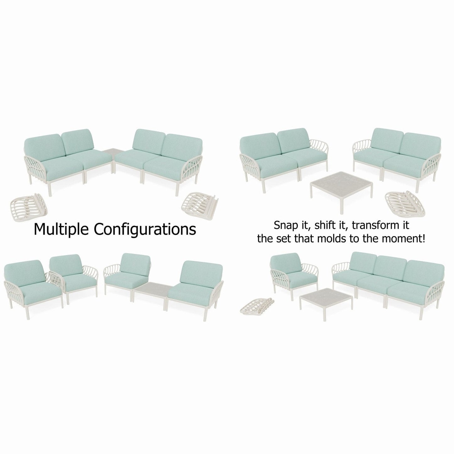Strata Furniture Dahlia Patio Loveseat and Chair Group  - ODALCCTWM