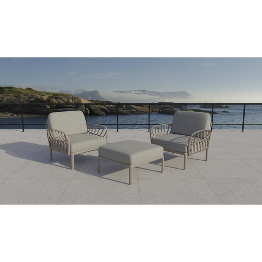 Strata Furniture Dahlia Patio Set Chairs and Ottoman -  ODACCOGG