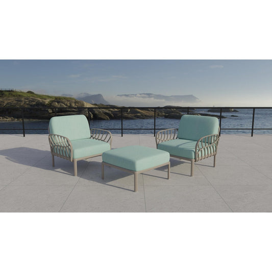 Strata Furniture Dahlia Patio Set Chairs and Ottoman  - ODACCOGM