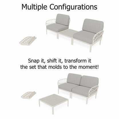 Strata Furniture Dahlia Patio Set Chairs and Table -  ODACCTWG