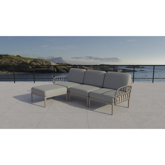 Strata Furniture Dahlia Patio Sofa Ottoman Set -  ODASOGG