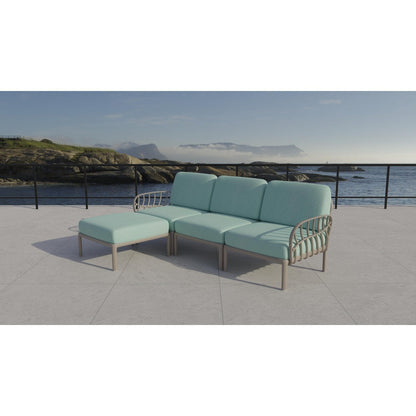 Strata Furniture Dahlia Patio Sofa Ottoman Set  - ODASOGM