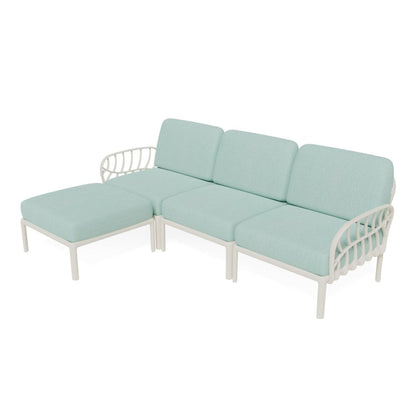 Strata Furniture Dahlia Patio Sofa Ottoman Set  - ODASOWM