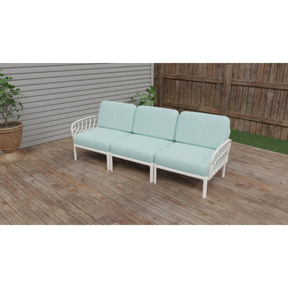 Strata Furniture Dahlia Patio Sofa White -  ODASWM