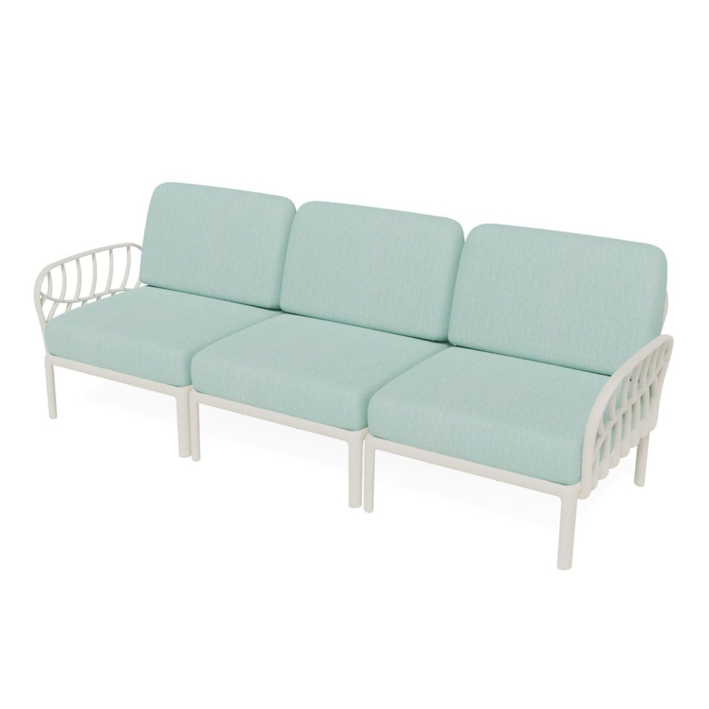 Strata Furniture Dahlia Patio Sofa White -  ODASWM