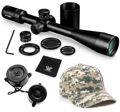 Vortex Optics Golden Eagle HD 15-60x52 ECR-1 MOA  mm Tube Riflescope with Wearable4U Bundle Bundle - SFP 30