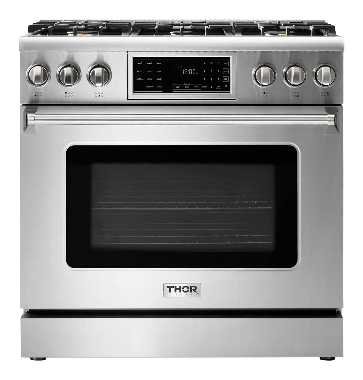THOR Kitchen 36-Inch Tilt Panel Gas Range - Professional - TRG3601