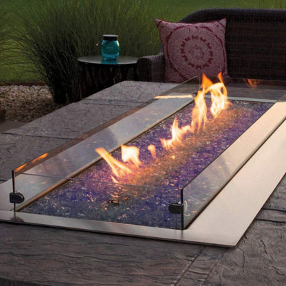 Empire  Tall Wind Deflector Glass for Carol Rose 48" Linear Fire Pit - WG484LT