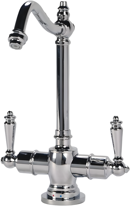 AquaNuTech Traditional Hook Spout Hot & Cold Water Filtration Faucet New - HC2100-CH