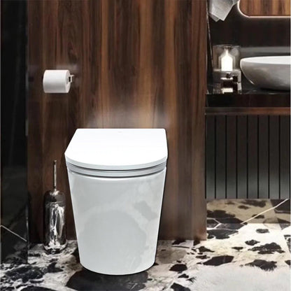 Trone Ganza II Elongated White Luxury Toilet With Smart Bidet and Remote Control - 836092