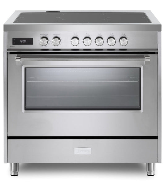 Verona - 36" Ultima Freestanding Induction Range with Convection Oven and Storage Drawer - VUFSIE365SS