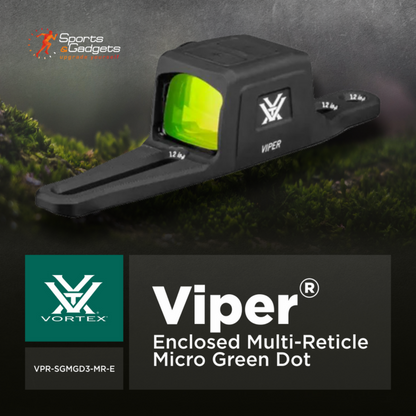 Vortex Optics Viper Enclosed Multi-Reticle Micro Green Dot  - VPR-SGMGD3-MR-E