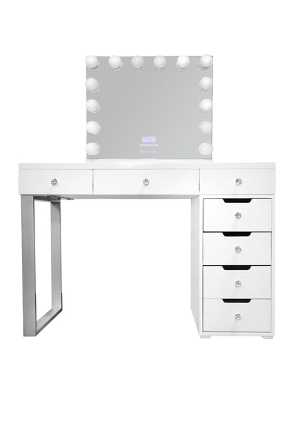 DoCareLife Nicole Vanity Set - Drawer Column - DCL-NICOLE-GWHITE