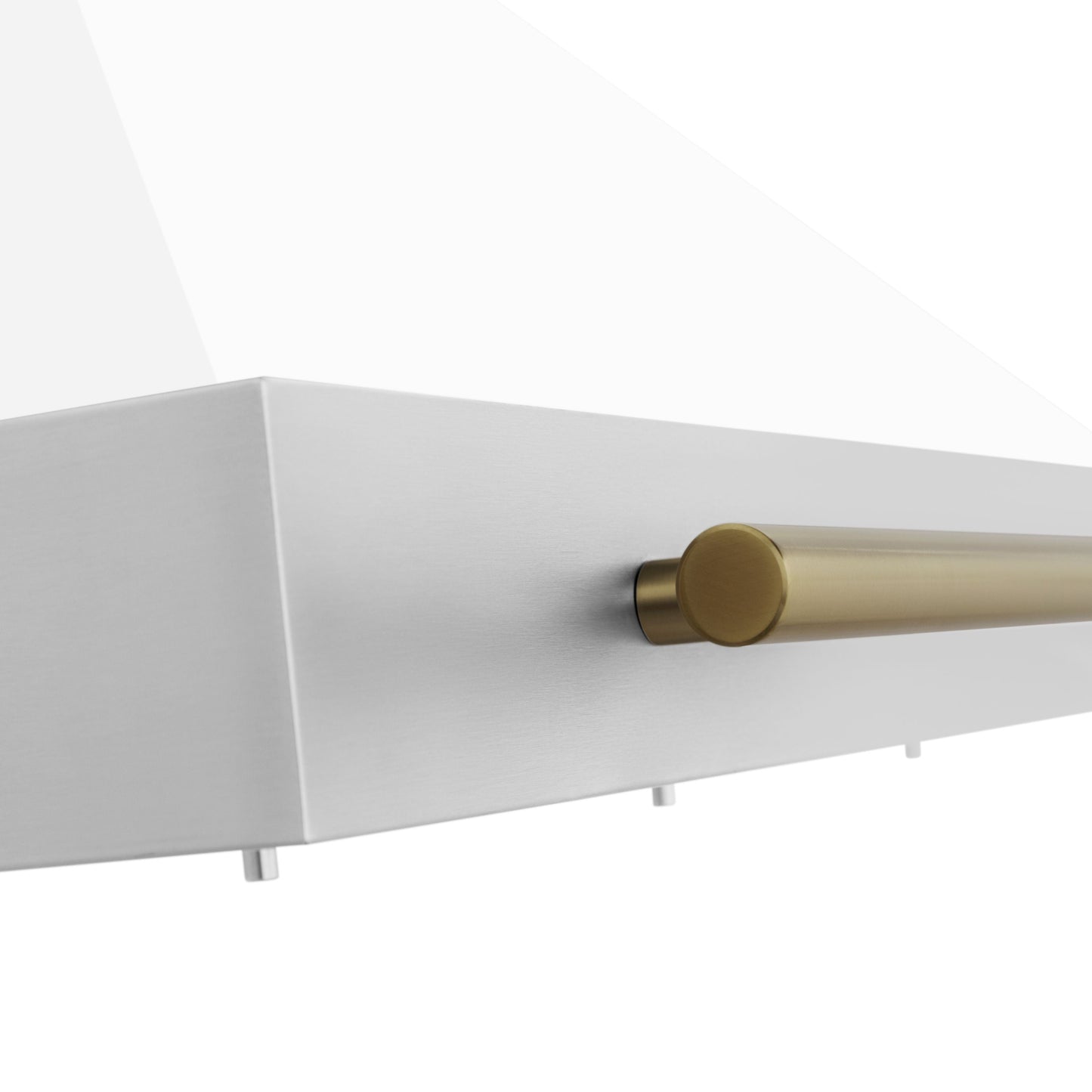 ZLINE 30 In Autograph Edition Stainless Steel Range Hood with White Matte Shell and Champagne Bronze Accents,  - KB4STZ-WM30-CB