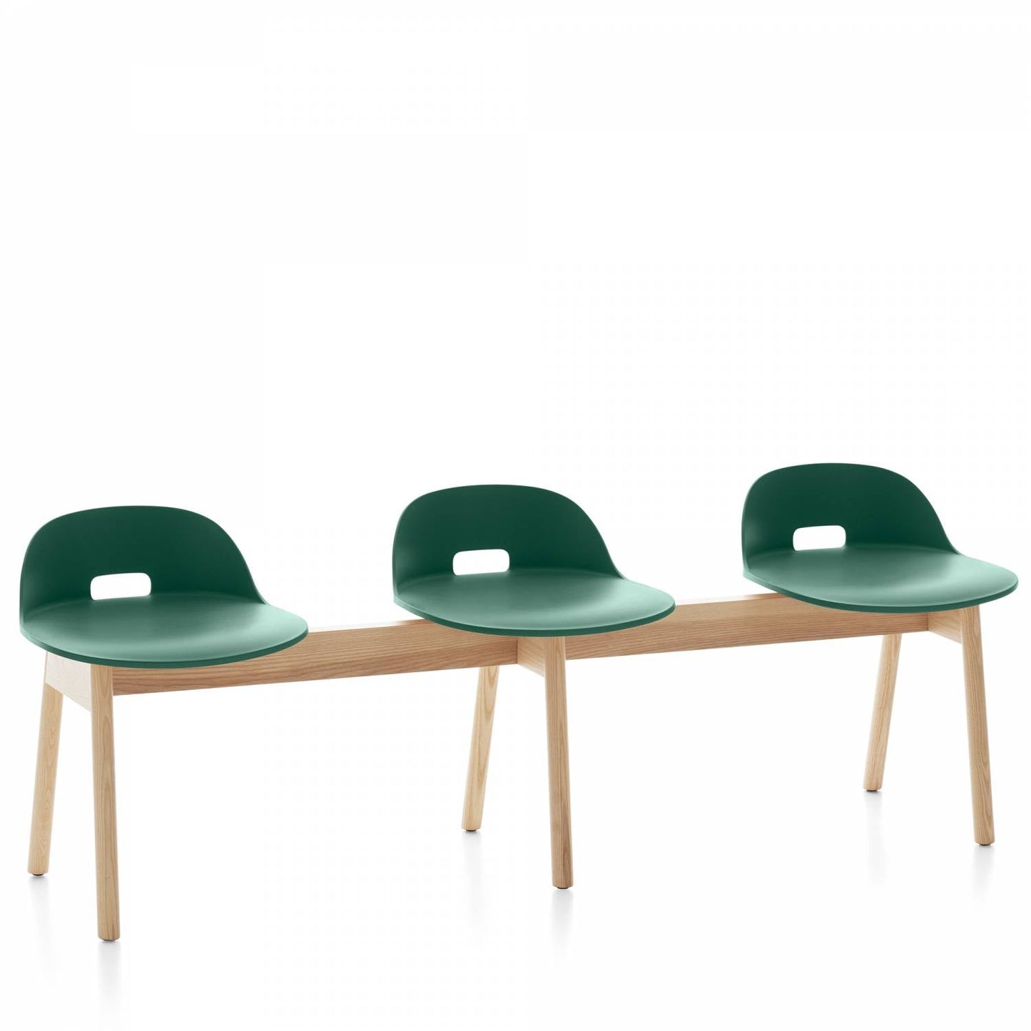 Emeco Alfi 3-Seat Low Back Bench - ALFIALDARKBROWN