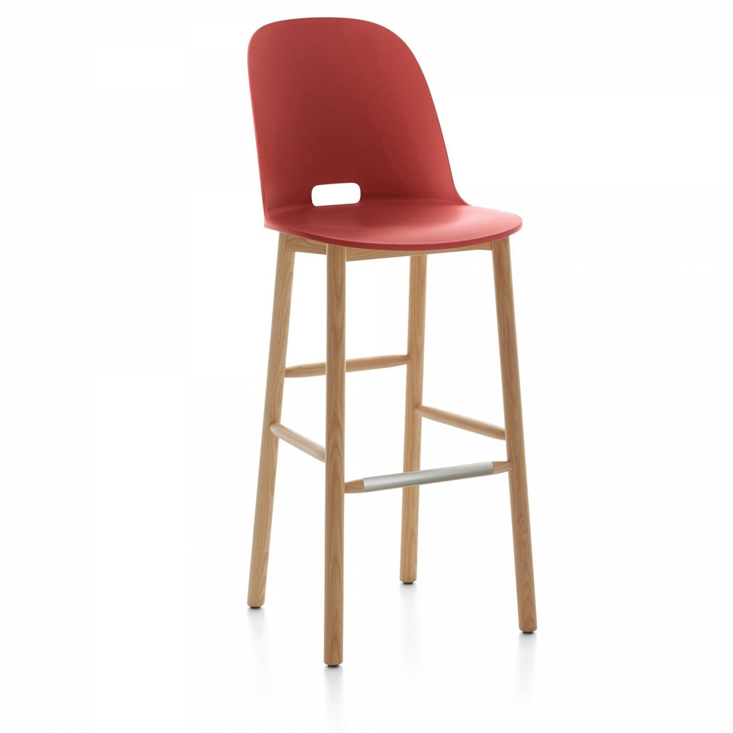 Emeco Alfi High Back Barstool - ALFI30AHDARKBROWN