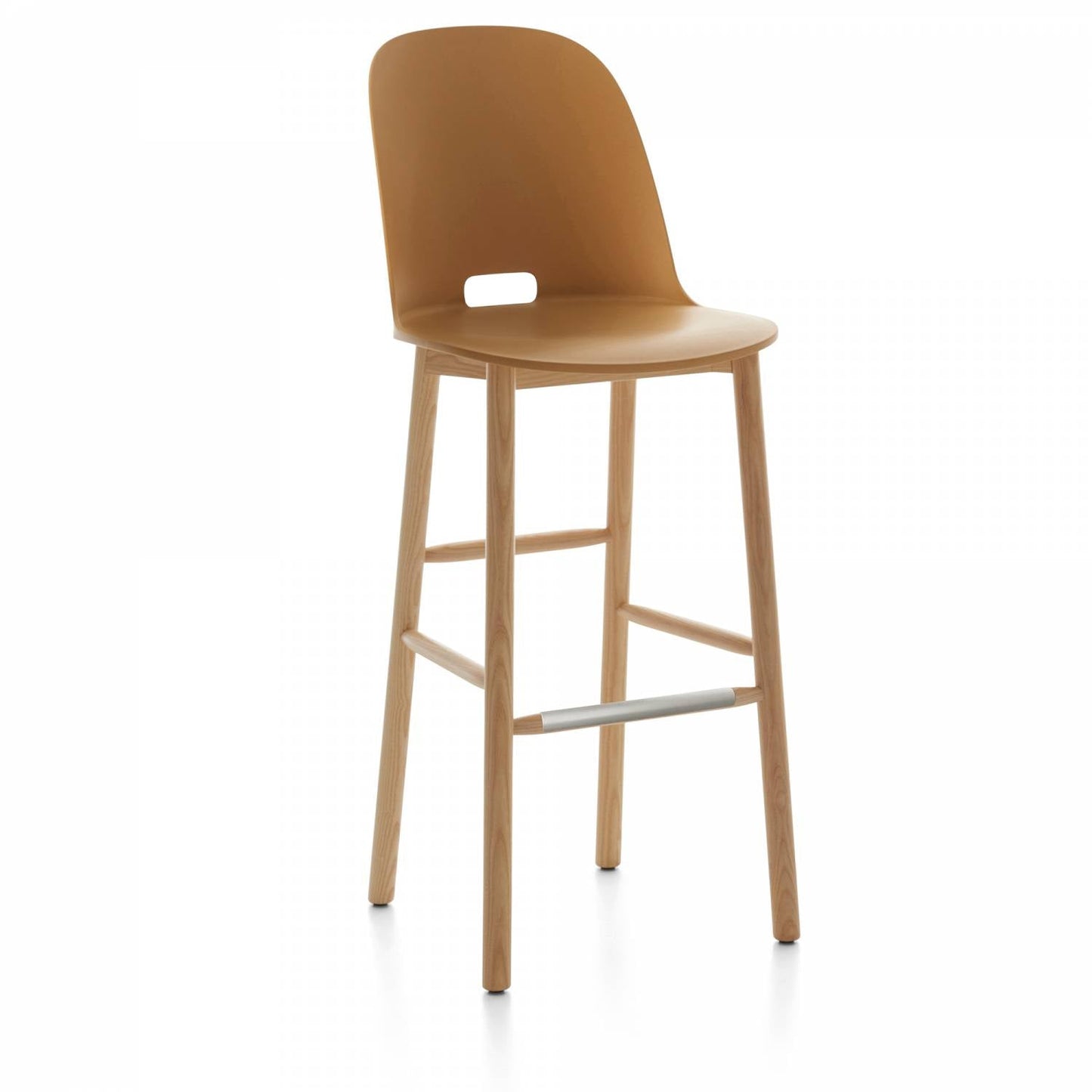 Emeco Alfi High Back Barstool - ALFI30AHDARKBROWN