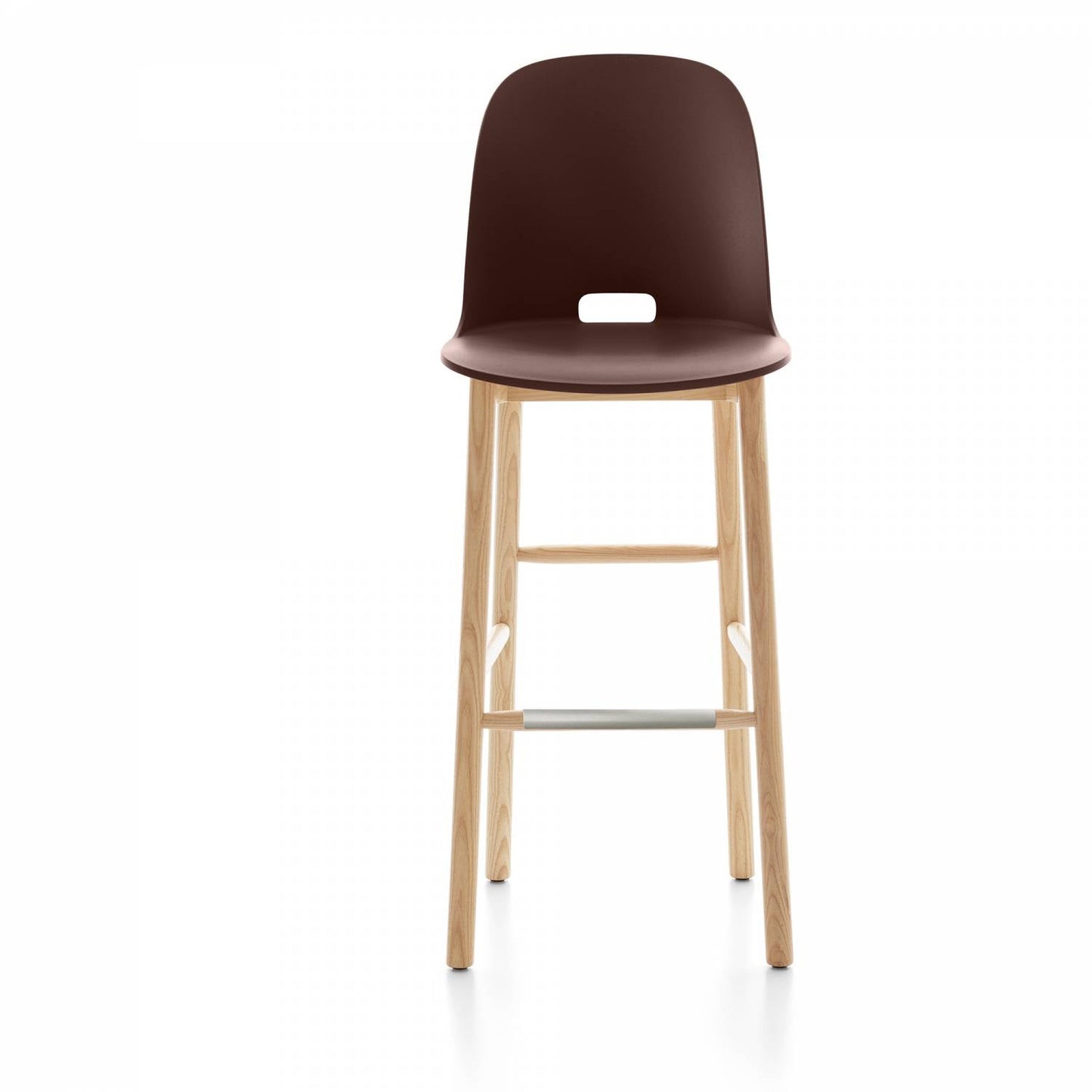 Emeco Alfi High Back Barstool - ALFI30AHDARKBROWN