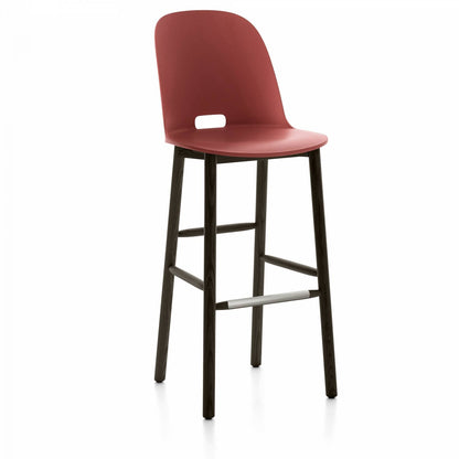 Emeco Alfi High Back Barstool - ALFI30AHDARKBROWN