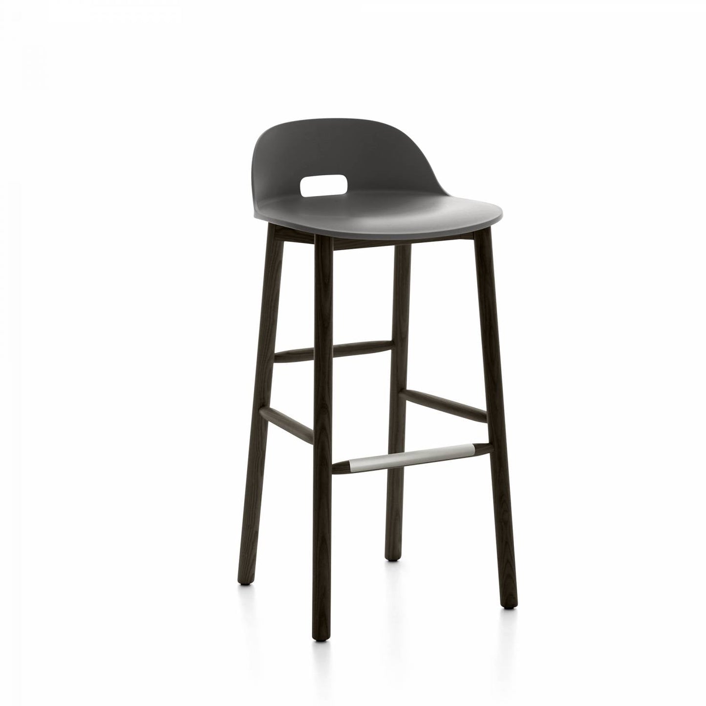 Emeco Alfi Low Back Barstool - ALFI30ALDARKBROWN