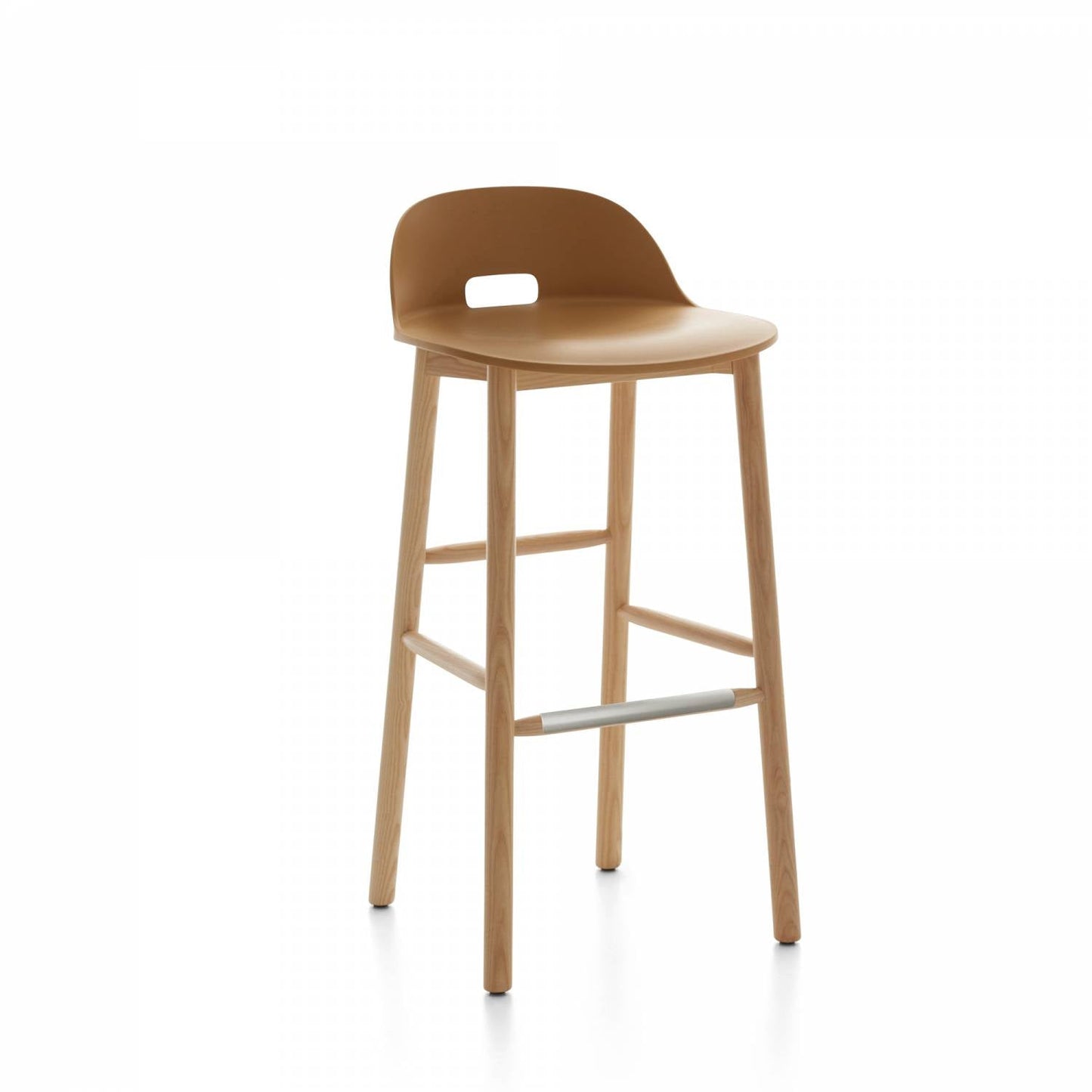 Emeco Alfi Low Back Barstool - ALFI30ALDARKBROWN
