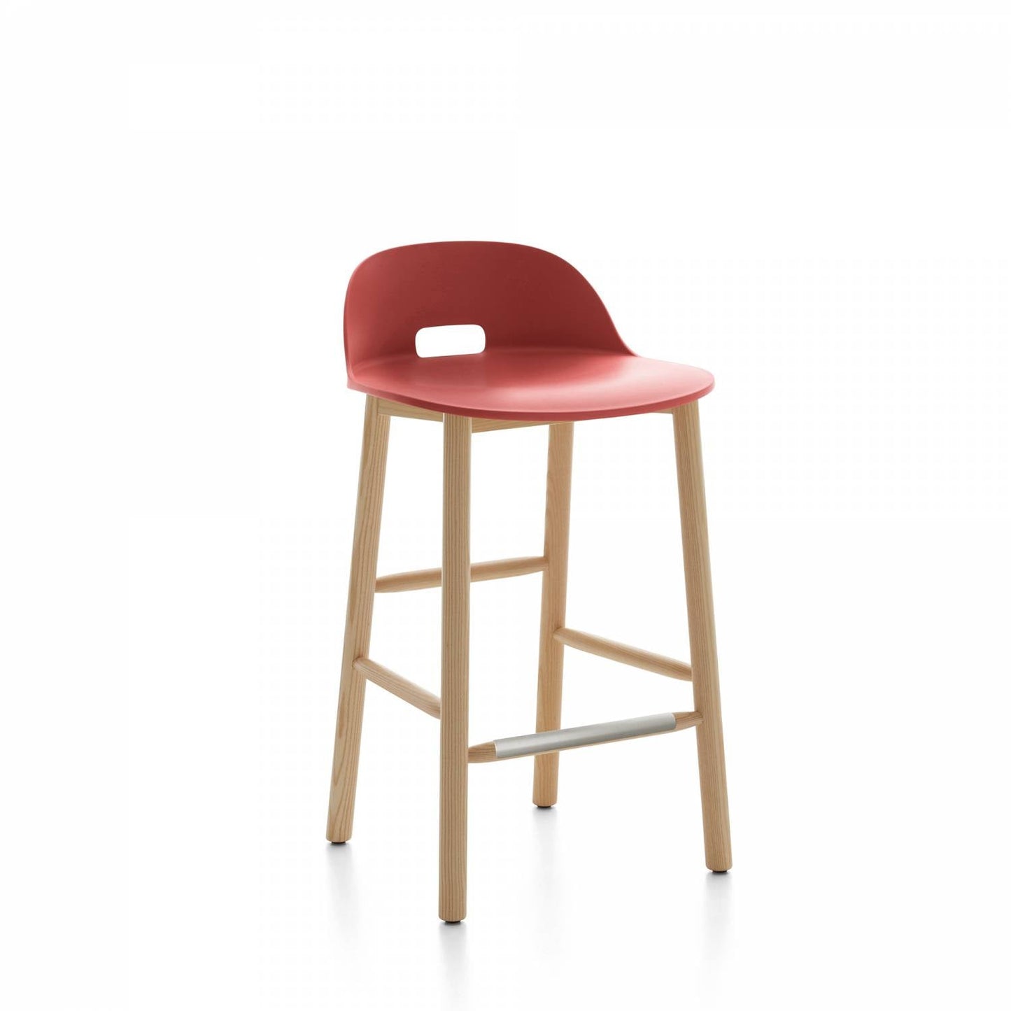 Emeco Alfi Low Back Counter Stool - ALFI24ALDARKBROWN