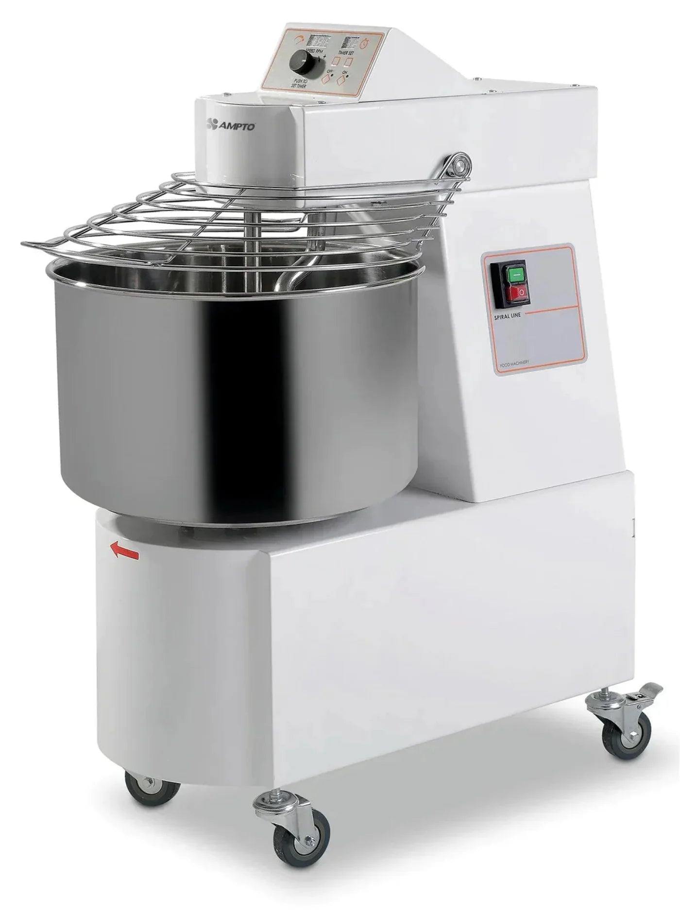 AMPTO Spiral Mixer 50 Lbs. Flour Cap. 2 Speeds. 220/60/1 - AMA050M